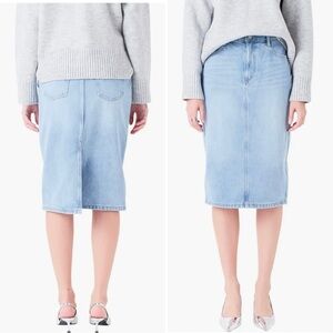 Midi Jean Skirt - Light Wash - Grey Lab